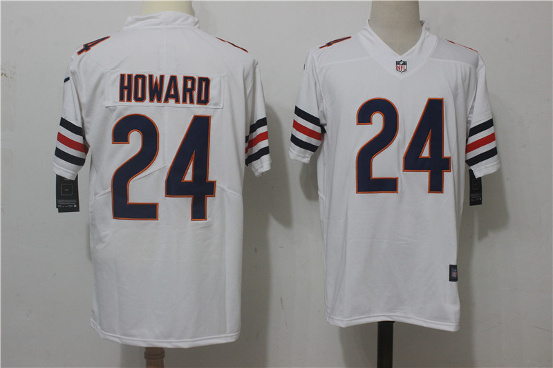Men's Chicago Bears Jordan Howard #24 White Jersey